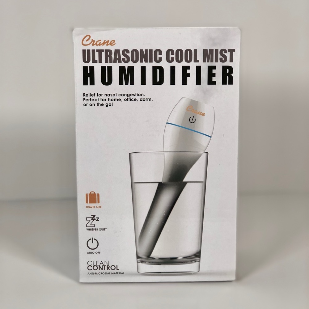 Crane Ultrasonic Cool Mist on-the-go Dehumidifier